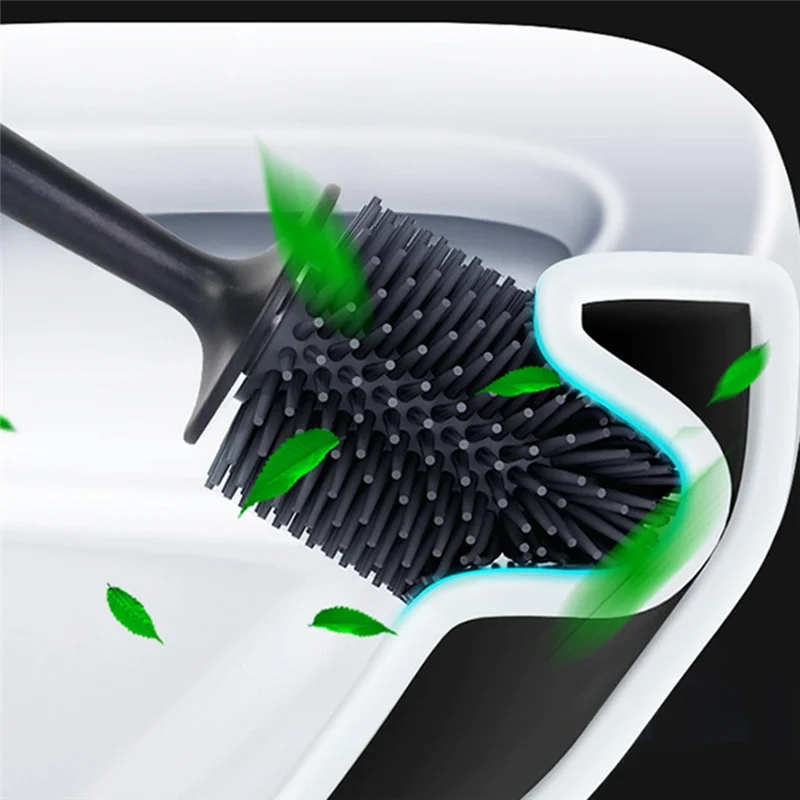 

Щетка для унитаза в ванной комнате, мягкая насадка для щетки без мертвого угла, бытовая щетка для чистки пола, аксессуары для унитаза-LICG