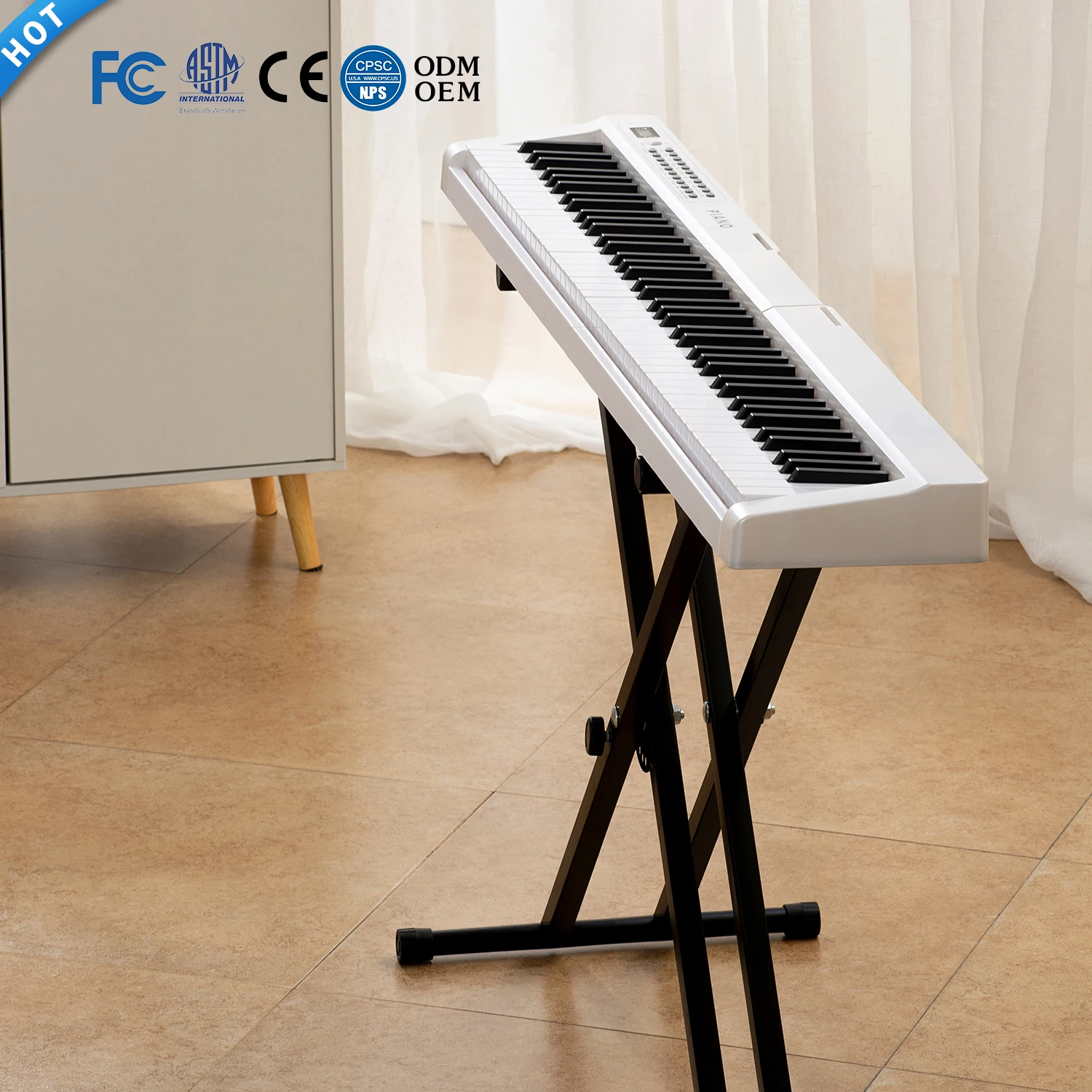 Music Instrument MIDI Music Teclado 88 Key Weighted Digital Electronic Piano for Sale