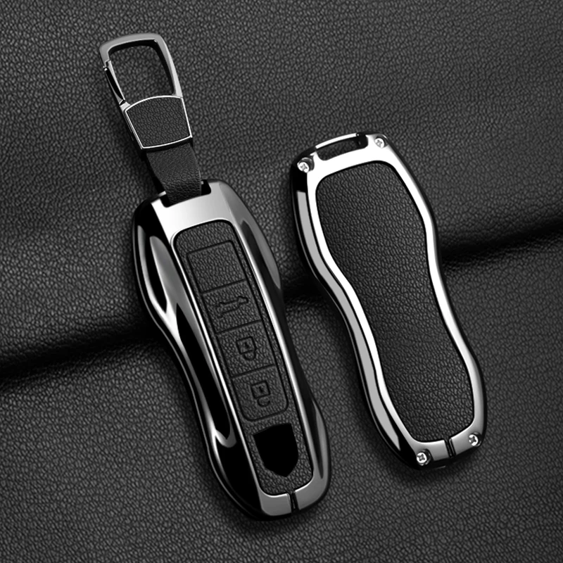 

Car Key Case Cover For Porsche Panamera Spyder Carrera Macan Cayman Cayenne 911 970 981 991 Zinc Alloy Car Protector Keychains