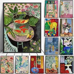 Henri Matisse Famous Work Retro Poster Abstract Colourful Landscape Canvas Painting and Wall Art for Living Room Home Decoration