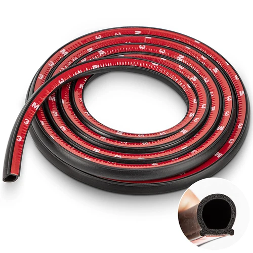 Sello de goma para pelado de clima de coche, sello de puerta en forma de D, tira autoadhesiva Universal a prueba de viento para ventanas y puertas