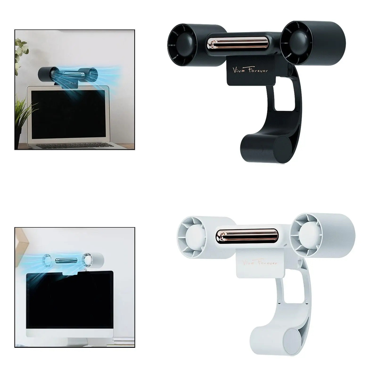 Персональный охлаждающий вентилятор, многофункциональный трехрегулируемый монитор скорости ветра, аксессуары для вентиляторов для спальни, ноутбука, офиса, дома