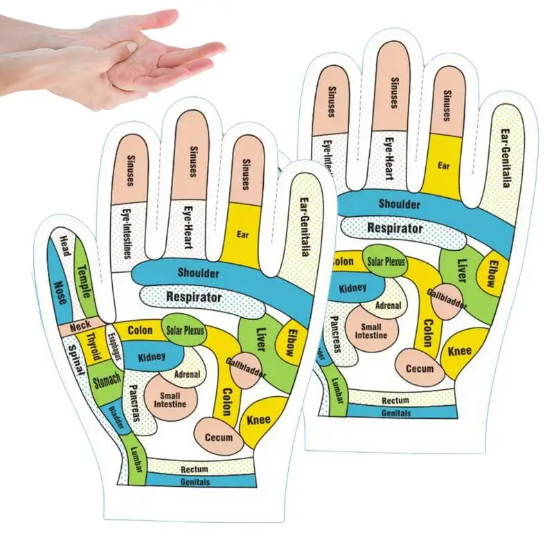 Gloves Hand Reflexology Acupoint Acupressure Tools Acupoints Massage Socks Five Fingers Reflexology Acupoint Gloves for Beginner