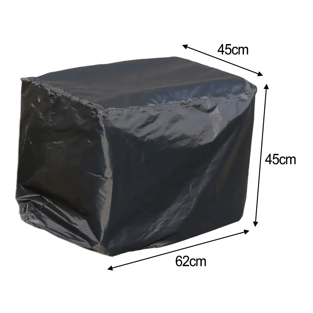 

Generator cover with waterproof fabric and secure drawstring system protects against all weather outdoor elements