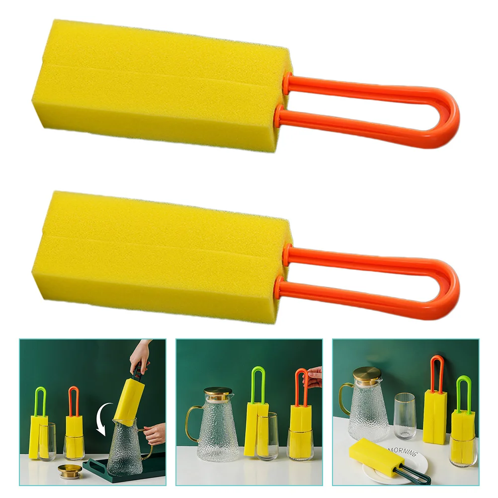 

2 Pcs Cup Brush Cleaning Sponge for Bottles Small Brushes Cleaner Water Soft Tool