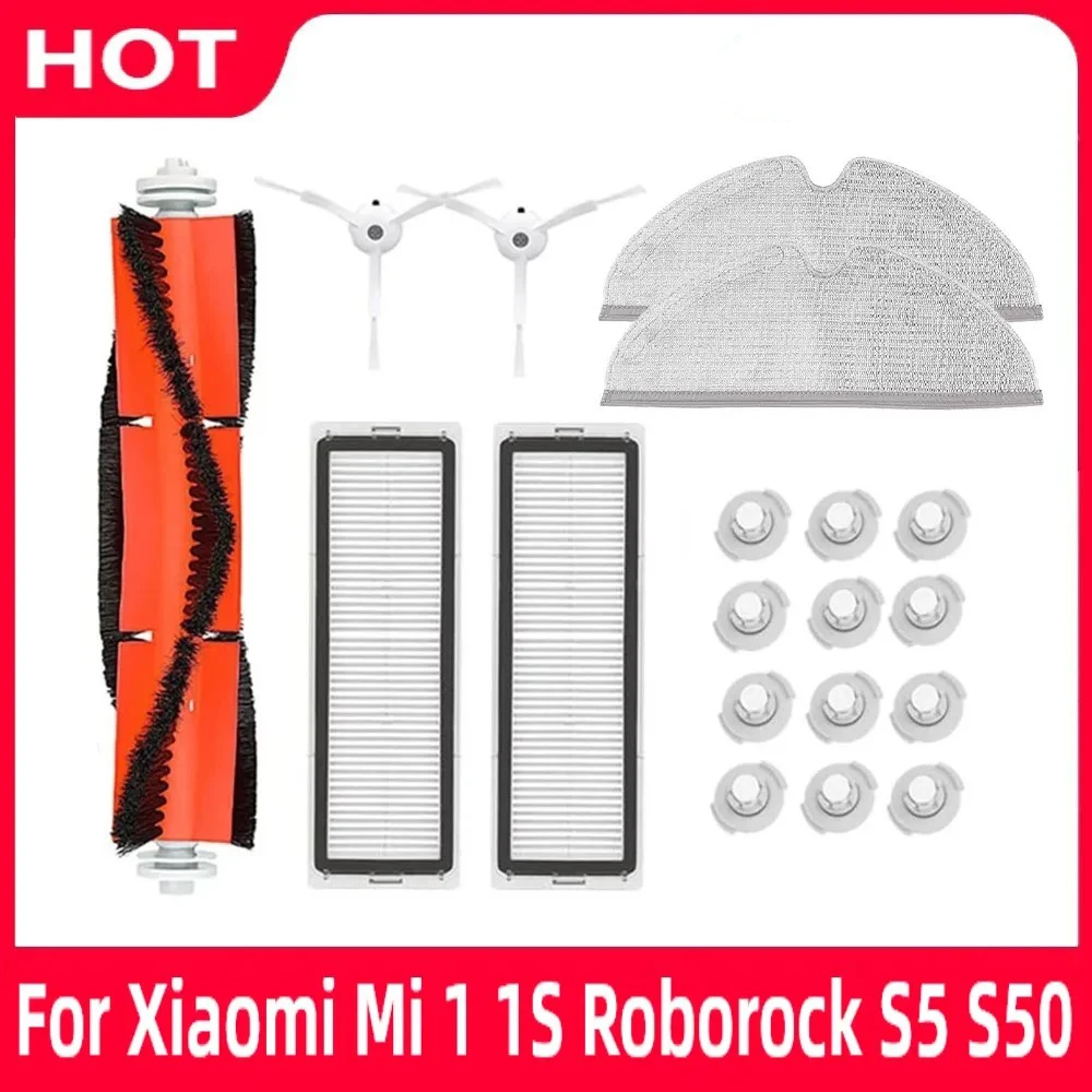 For Xiaomi 1s 1st MI Roborock S50 S5 Max Mijia HEPA Filter Side Brush Main Brush Robot Vacuum Cleaner Accessories