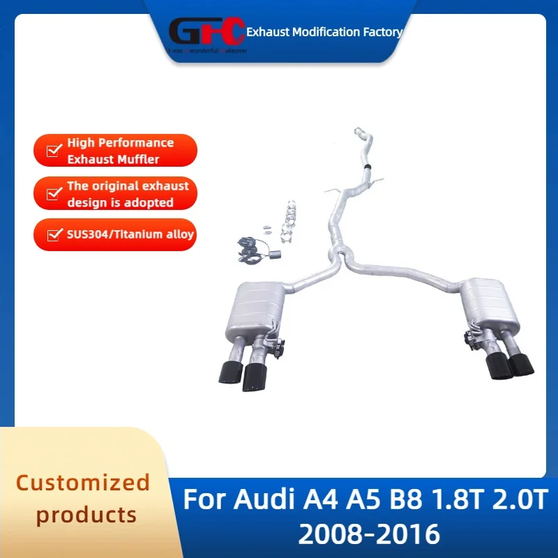 

Выхлопная система Catback Valvetronic для Audi A4 A5 B8 1.8T 2.0T 2008-2016, высокопроизводительная, из нержавеющей стали
