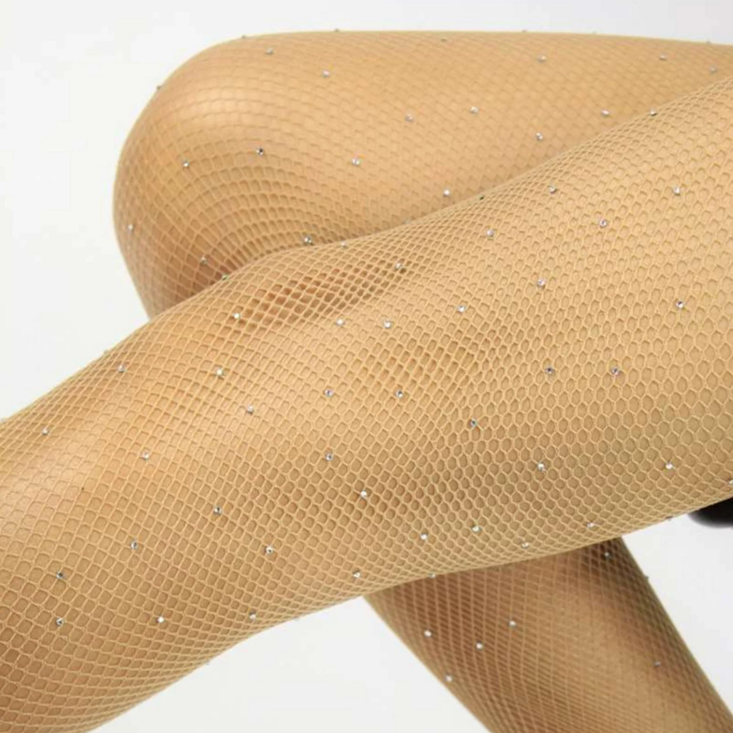 Women Summer Fishnet Diamond Pantyhose Lady Sexy Fashion Shiny Net Tights Female Slim Rhinestone Mesh Stockings Tights New