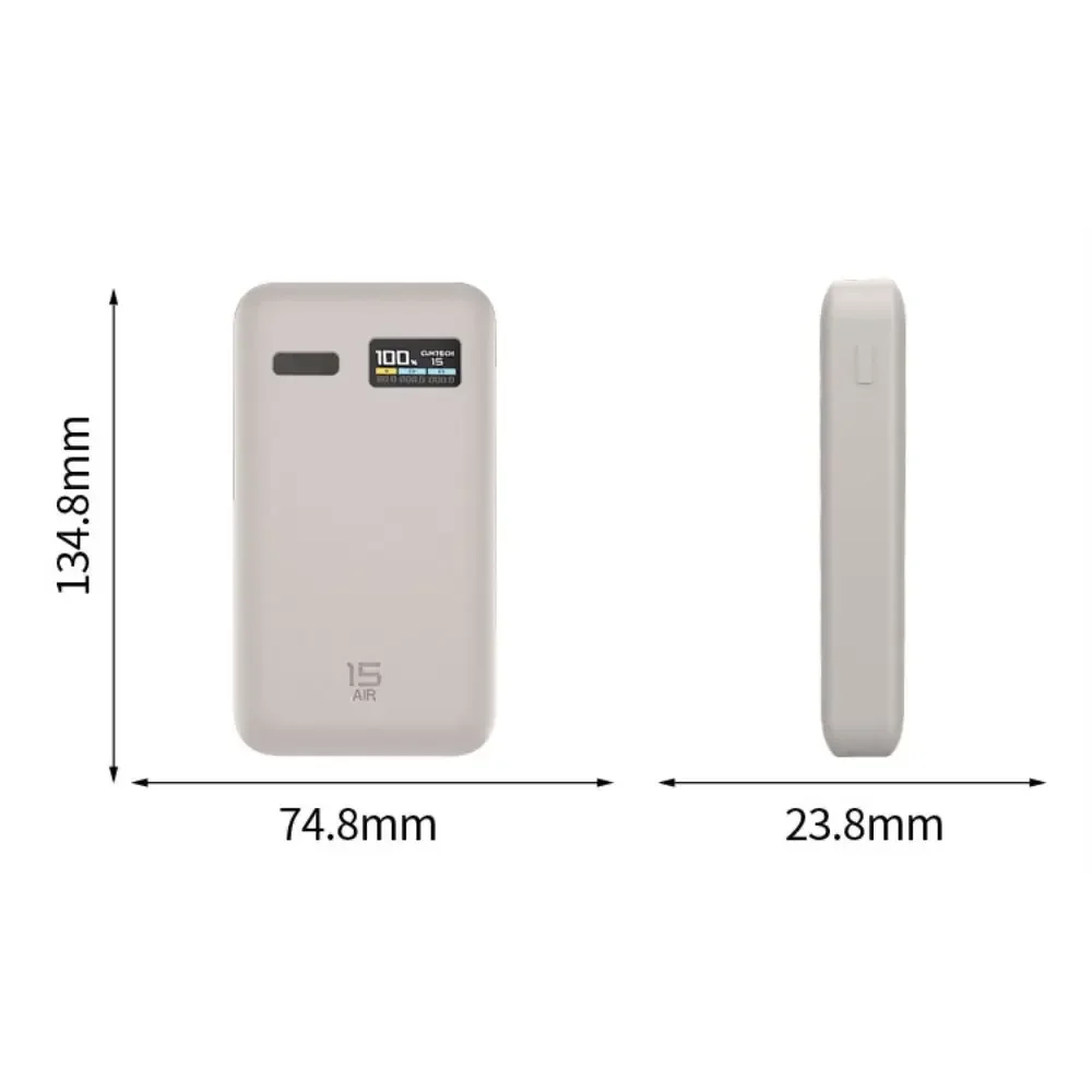 Shockproof Silicone Case Dustproof Solid Color Protective Case Soft Portable for CUKTECH No.15 AIR 15000mAh 100W