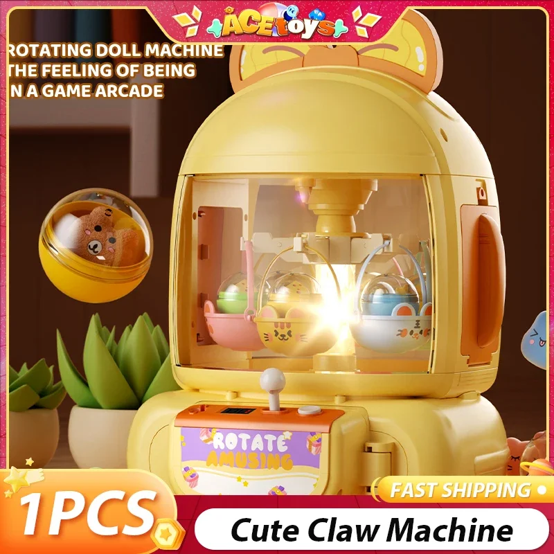 

Cute Doll Machine With Light And Music Fun Sturdy DIY Hand-Eye Coordination Electric House Play Capture Doll Toys