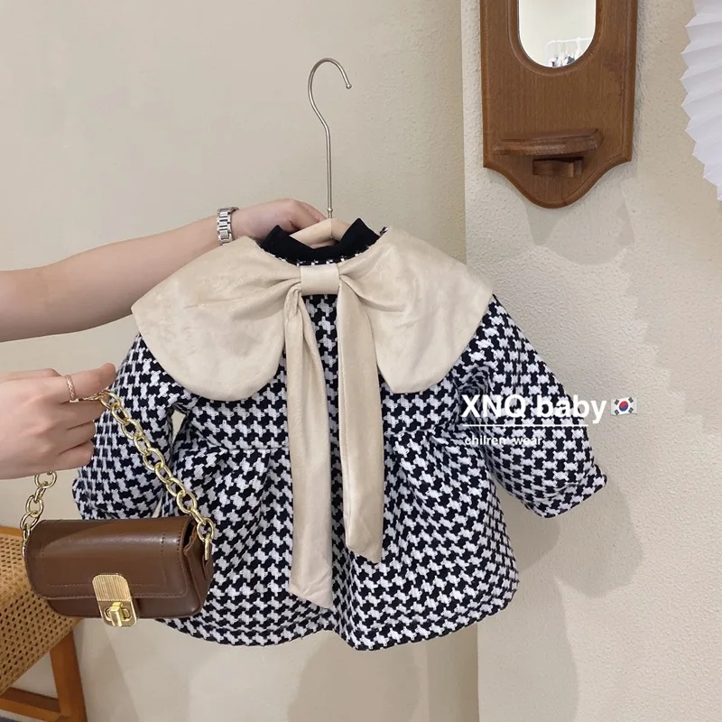 Girl Coats South Korean Girl Coat Winter 2023 New Style Children Top Baby Clothes Girl Plus Cashmere Thick Autumn and Winter