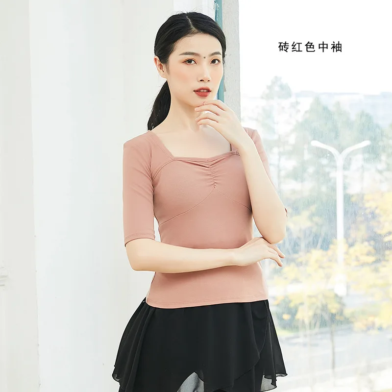 Modern Autumn New Arrival Sexy Fashion Women Latin Dance Costumes Modal Long Sleeves High Elastic Blouse Dance Training Top