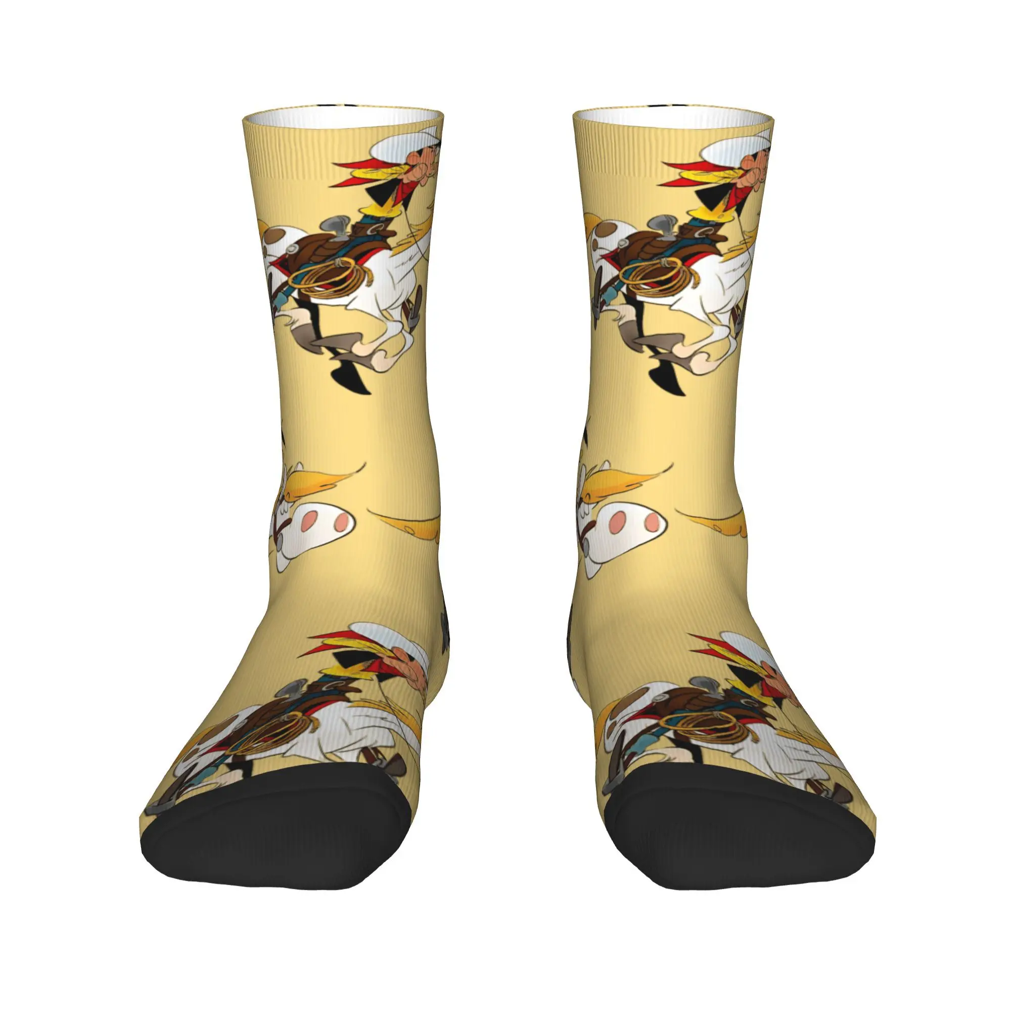 Lucky Luk  Socks  Anti Skid Stockings Men Soft Running Sports Socks Autumn Funny Graphic Socks