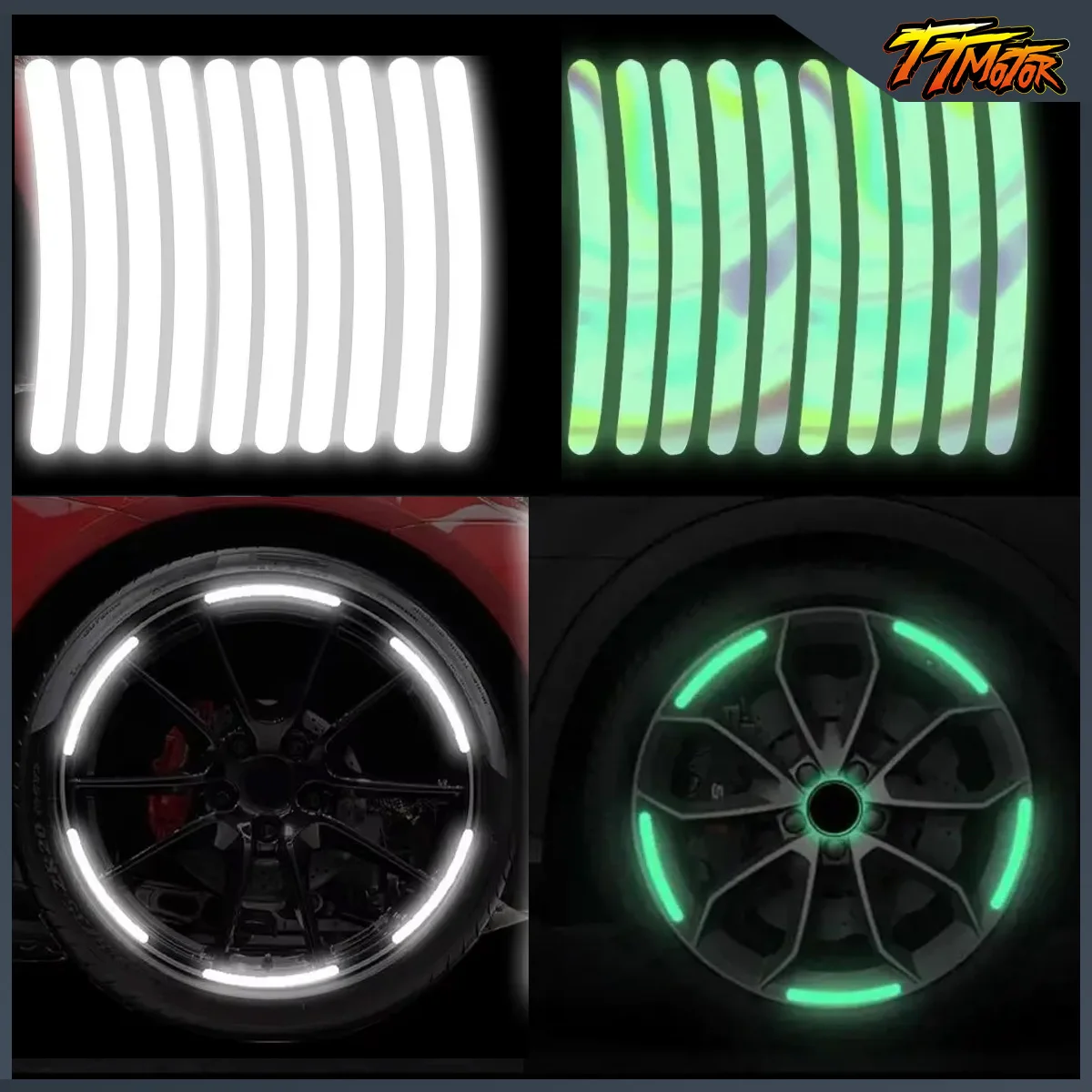 

Wheel Hub Rim Stripe Tape Stickers Motorcycle Accessories Vinyl Reflective Luminous Decals For VOGE Yamaha Zontes HONDA Suzuki