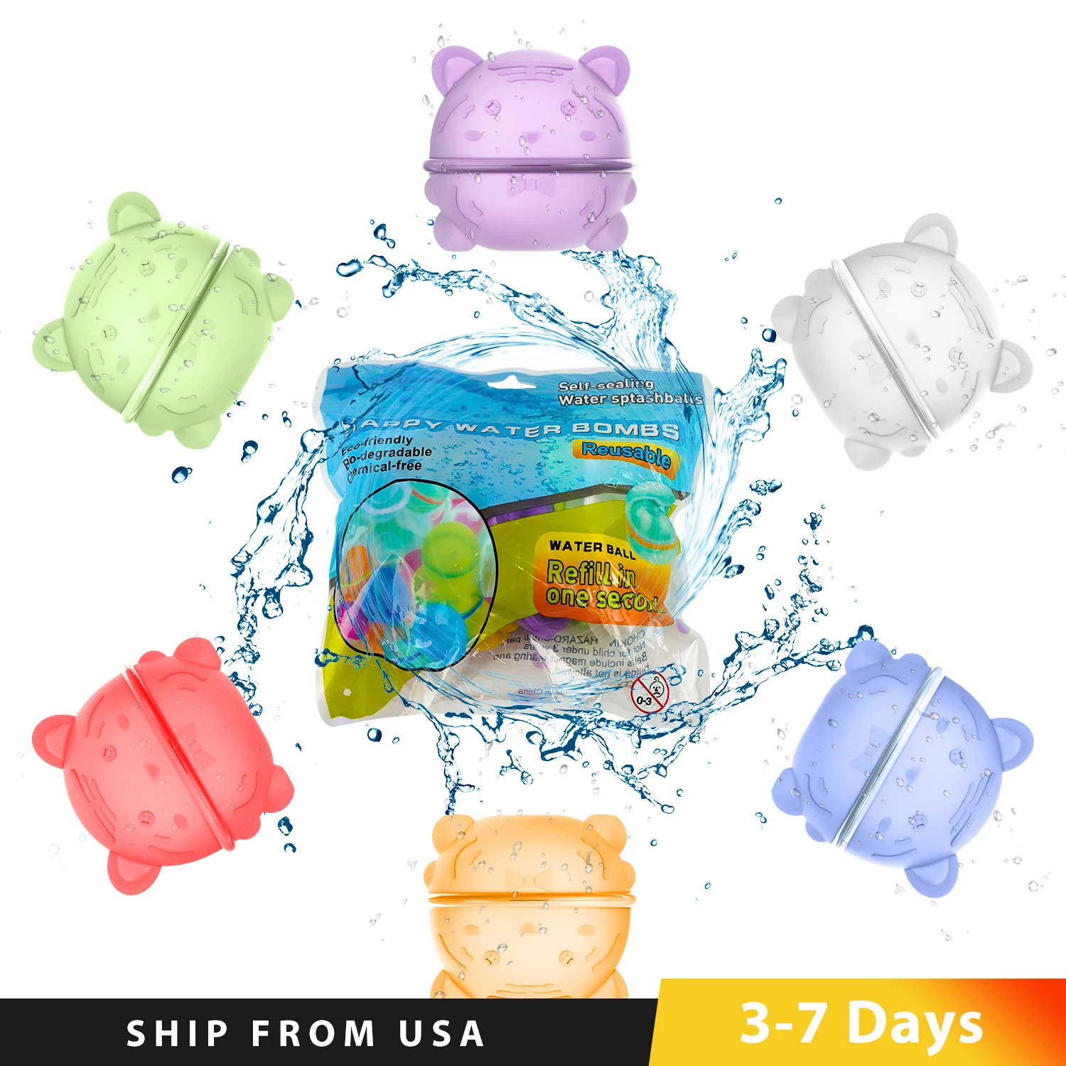 Reusable Water Balloons Adults Kids Girls Summer Water Playing Toys Swimming Pool Beach Balls Games Water Bomb Balloons