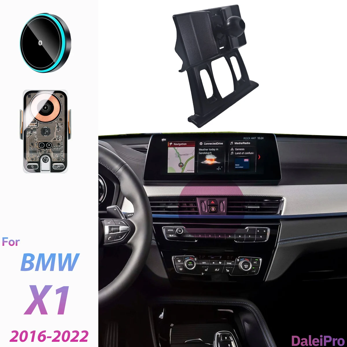 Für 2016-2022 BMW X1 F48 2017-2021 Auto-Handyhalterung Kabelloses Ladegerät Magsafe-Halterung Auto-Klemmhalterung Starker Magnet Auto-Zubehör