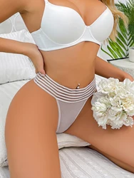 Women's High Waist Panties Seamless Thong Mesh High Rim Belt Sexy Breathable Comfortable High Stretch Women's Panties