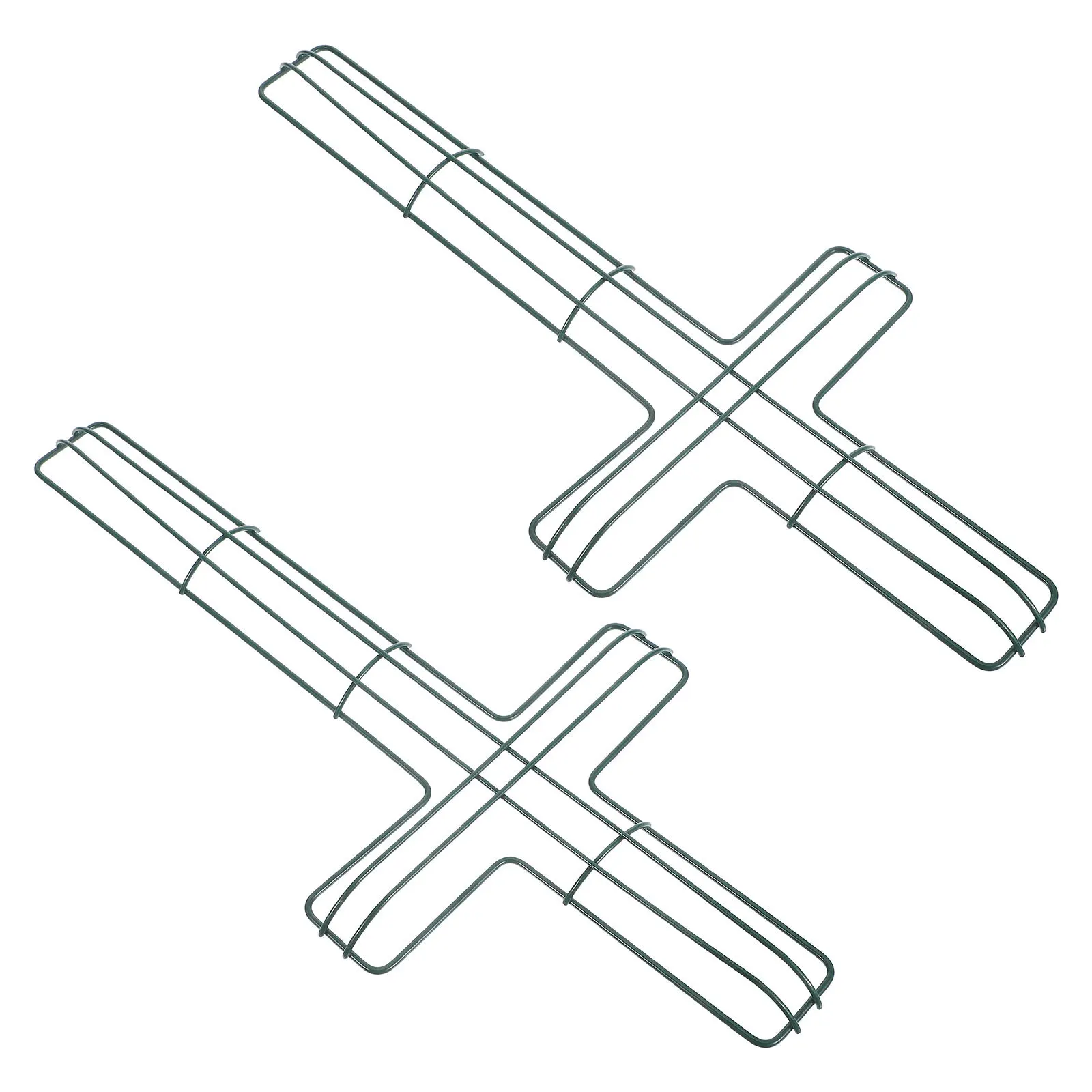 2 قطعة إكليل الحديد الإطار الصليب على شكل Diy بها بنفسك جارلاند رف لعيد الفصح عيد الميلاد إكليل صنع أداة زهرة ترتيب حامل احتفالي