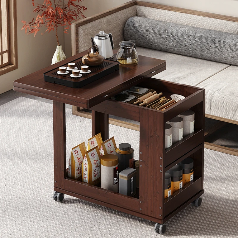 

Foldable Coffee Table for Living Room Small Space Apartment New 2025 Model Mobile Side Stand End Table Mini Trolley