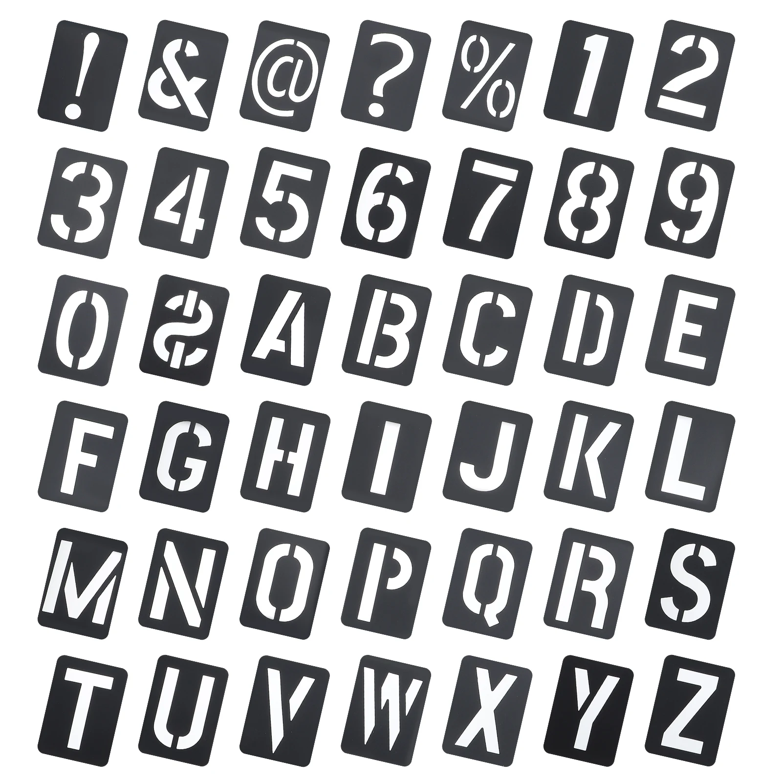 

42pcs Letter Number Alphabet Templates Graffiti Hollowed-Out Reusable Plastic Painting For Diy Wall Spraying Crafts Decor Diy