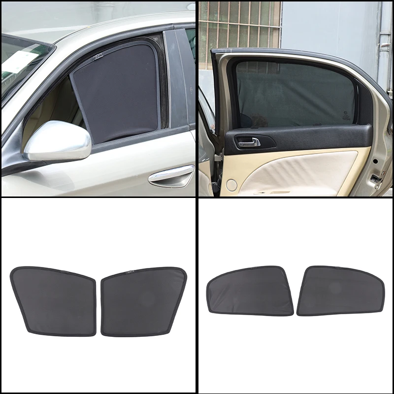 Pare-soleil sur mesure pour fenêtres latérales avant/arrière Alfa Romeo 159 2005-2011, couverture en maille avec cadre en fil d'acier à mémoire de forme