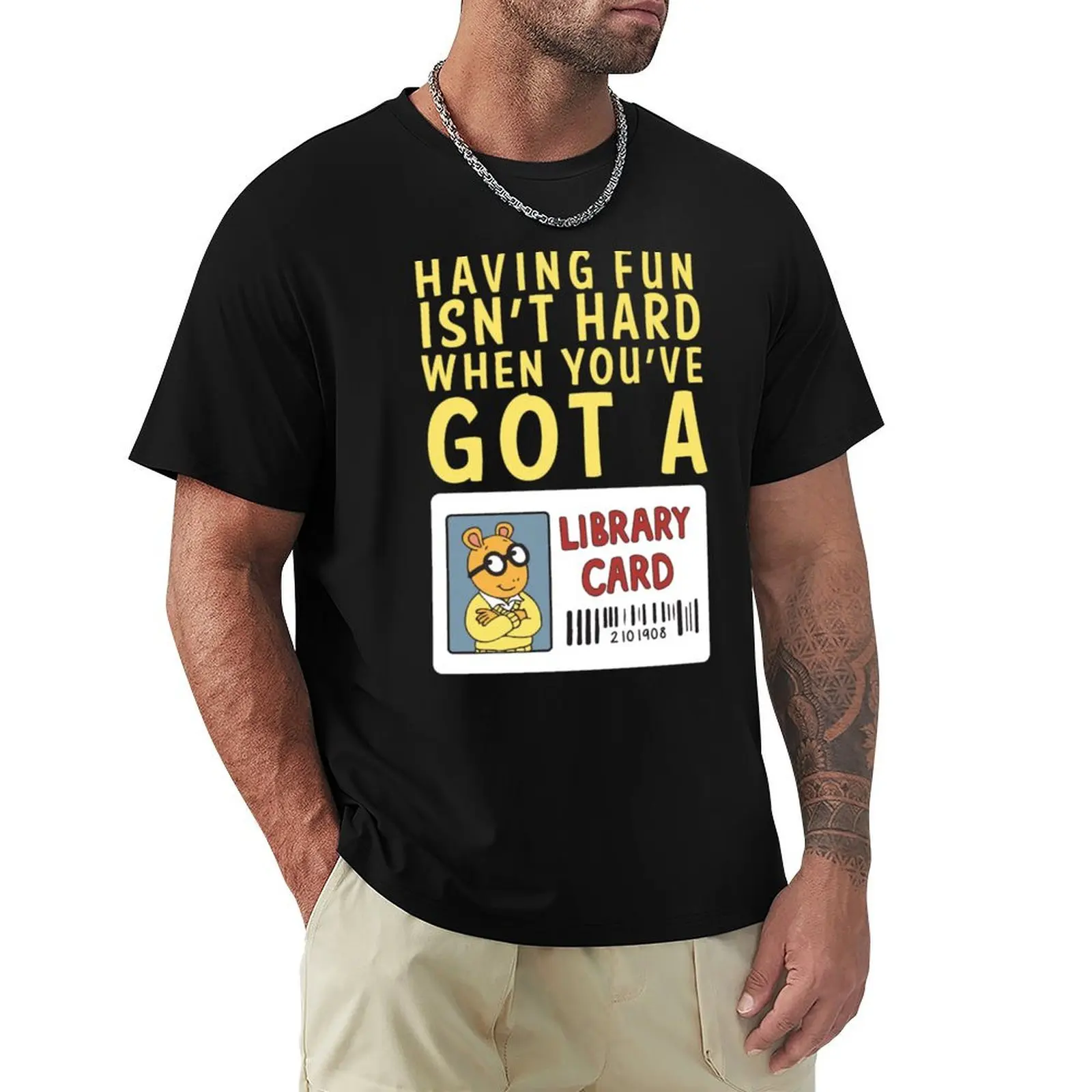 

Arthur Library Card T-Shirt cute tops plus size tops affliction shirts mens clothes