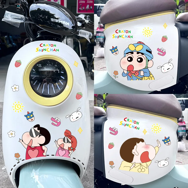 Cartoon Cute Crayon Shin-chan Stickers To Decorate Electric Car Helmet Guitar To Block Scratches Stickers Waterproof Wholesale