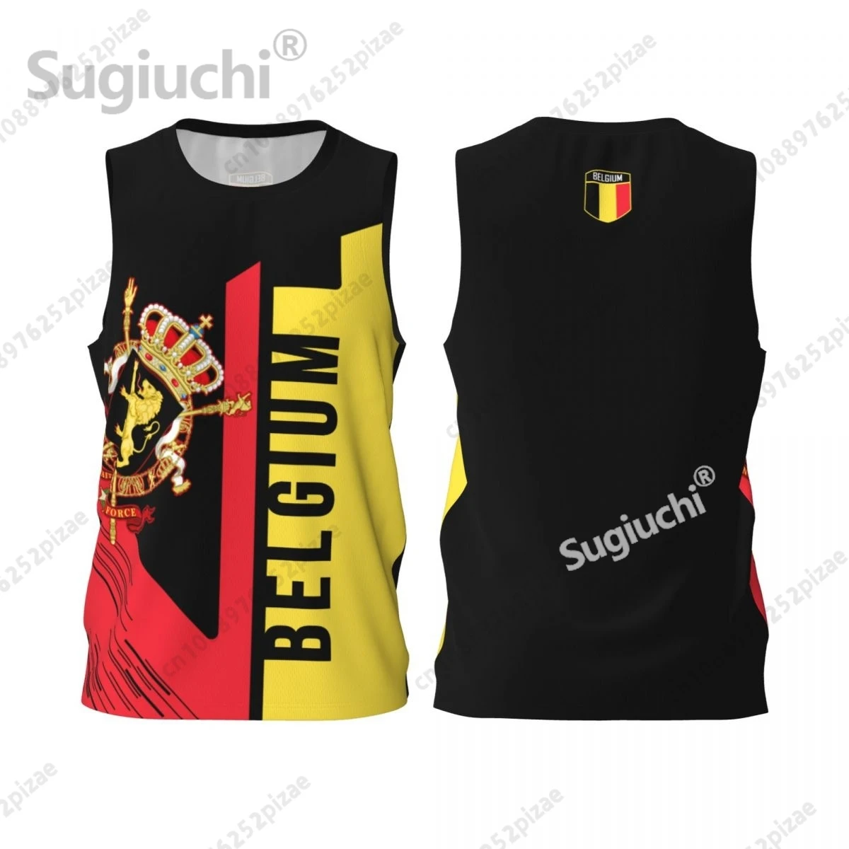 Custom Name Number Belgium 3D Flag Sports T-shirts Men Clothing Breathable For Basketball Running Fitness T shirt
