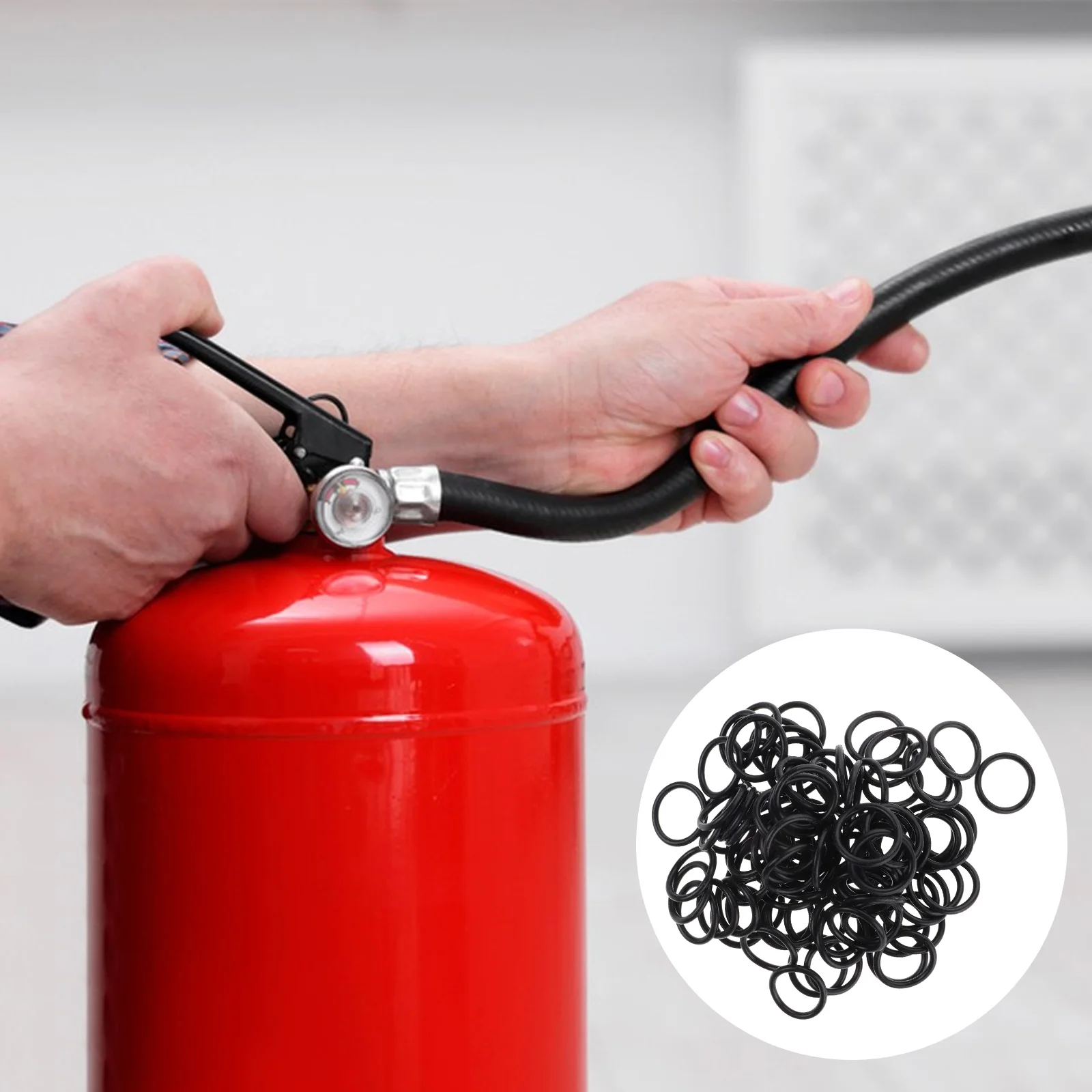 

100pcs O-Rings Rubber Sealing Gasket Replacement For Dry Powder Valve Repairing Supplies Sealing O Ring Kit Rubber Washer Fire