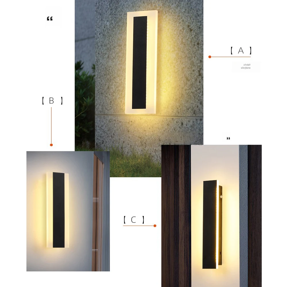 Outdoor Wall Light Garage Door Garden Decoration Porch Lamp Front Door Decor Lights IP65 Waterproof anti-water wall lighting