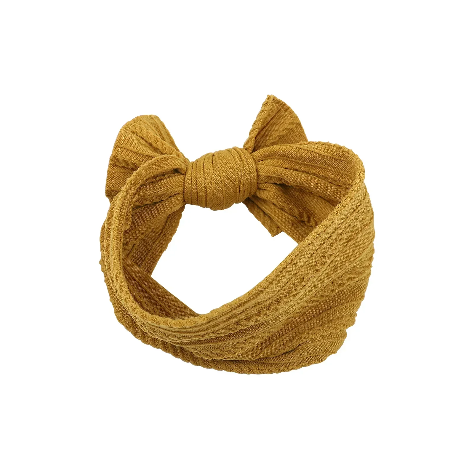 1 Uds. Diadema para bebé recién nacido para niñas, turbante de punto elástico para niños, lazos de nailon suave, accesorios para el cabello para