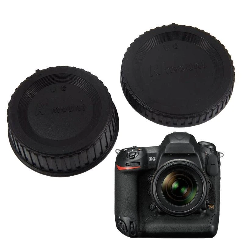 Front Body Cap & Rear Lens Cap Replacement for N-ikon F DSLR and AI Lens Replace BF-1B LF-4 Camera Body & Lens Replaces