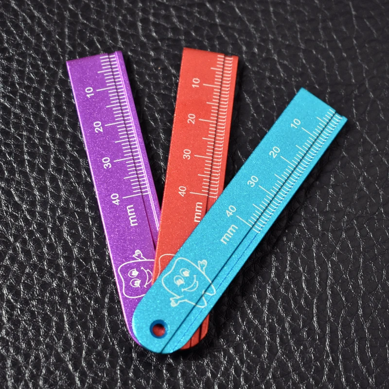 3pcs Dental Span Measure Scale Endo Rulers Aluminium Endodontic Measuring Rulers High Quality Dentist Tools Materials