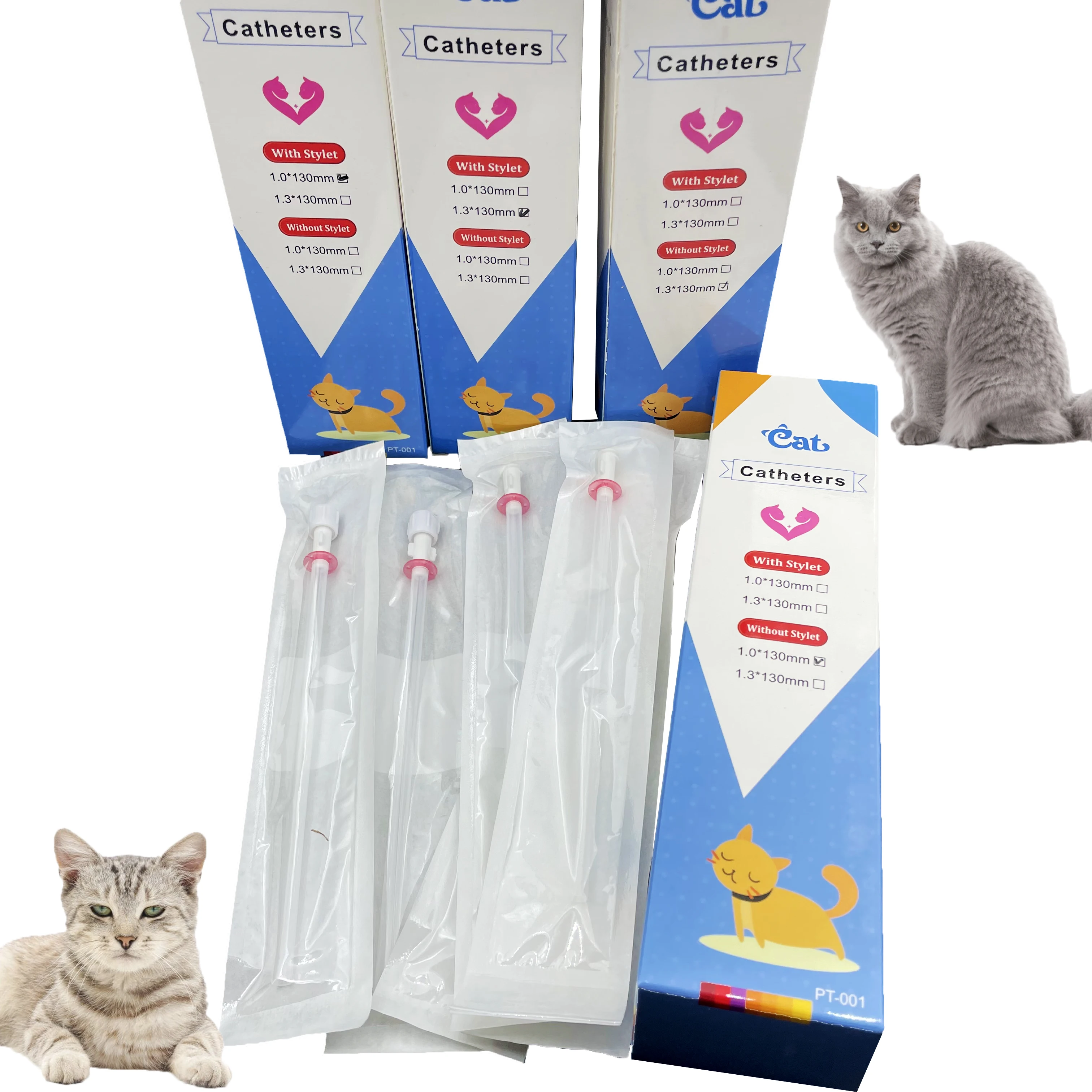 10PCS/Box Cat Catheter Luer Lock Feline Lower Urinay Tract Disease Treatment Relieve Urethral Obstruction Irrigate The Baldder