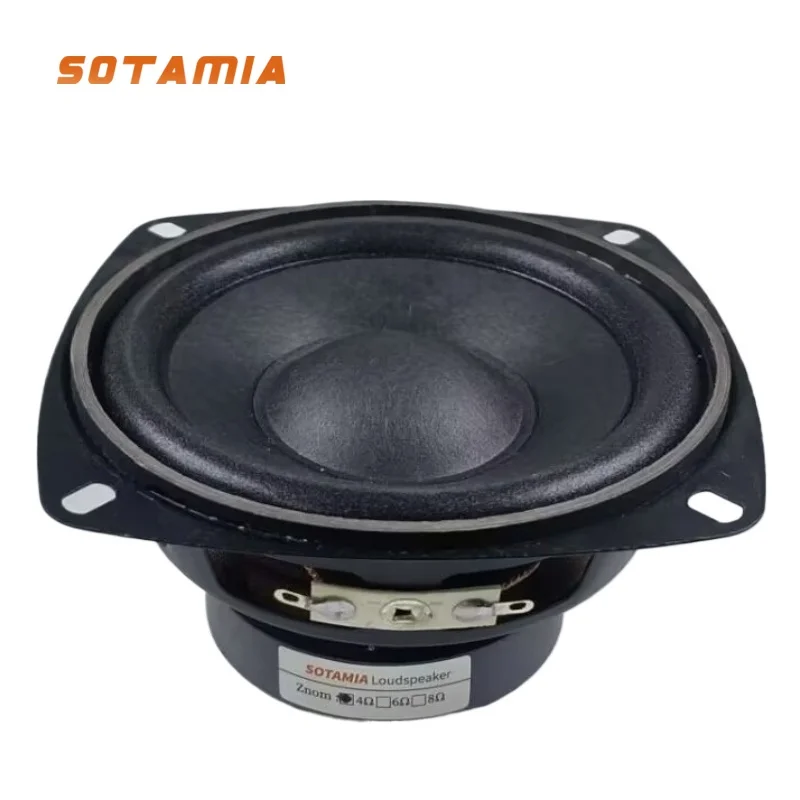SOTAMIA 1 Unidade Alto-falante de Áudio de 4 Polegadas, Woofer HIFI de 4 Ohms 20W para Música, Home Theater e Bluetooth, com Som Potente