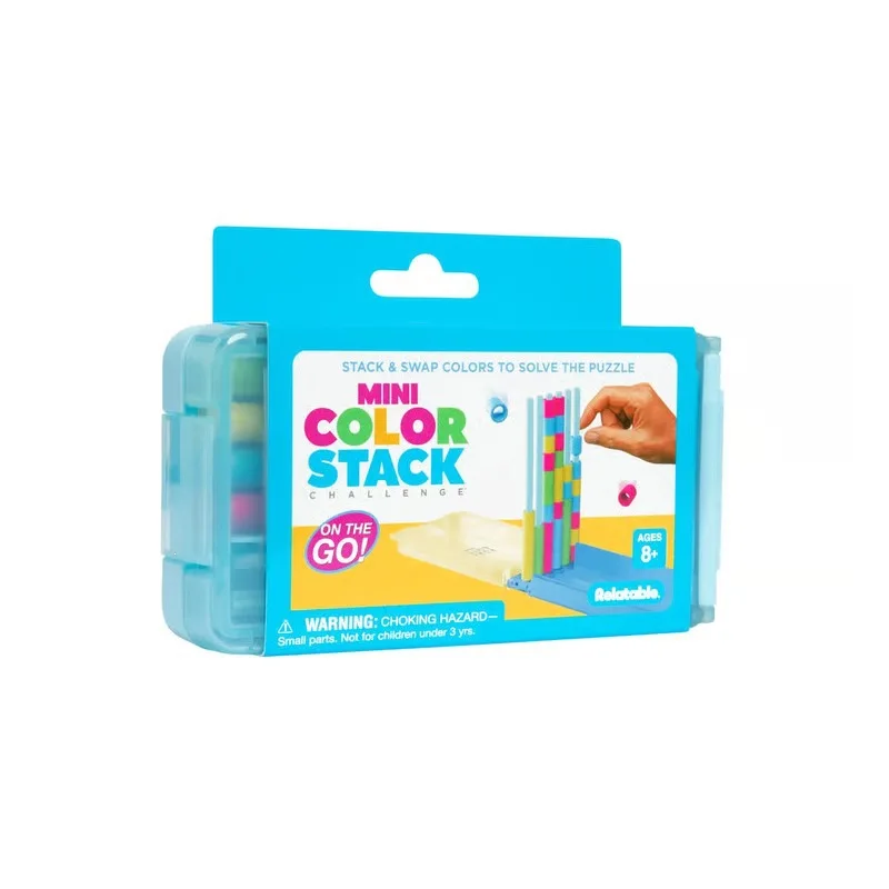 Mini Color Stack Challenge Portable Puzzle Travel Game view 2