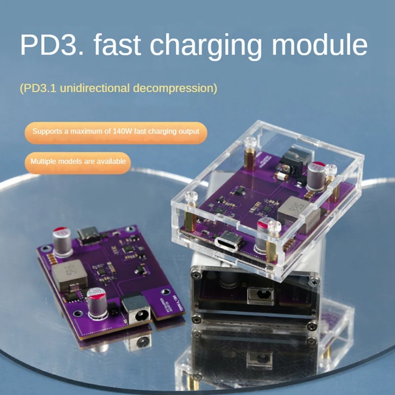 140W Fast Charging Module DC5.5X2.5Mm To PD3.1 Conversion Module Type-C Output IP2736 28-32V Input Step-Down Module