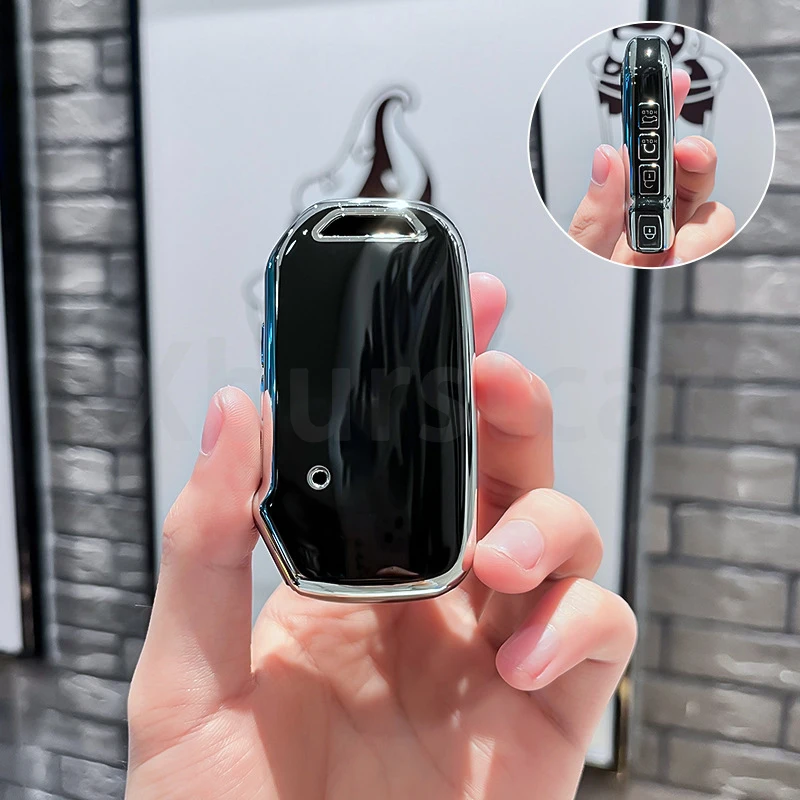 حافظة مفاتيح السيارة من البولي يوريثان غطاء فوب 3/4/5 أزرار لكيا Ceed سيراتو فورتي نيرو سيلتوس سورينتو سول سبورتاج تيلورايد K5 بدون مفتاح #3