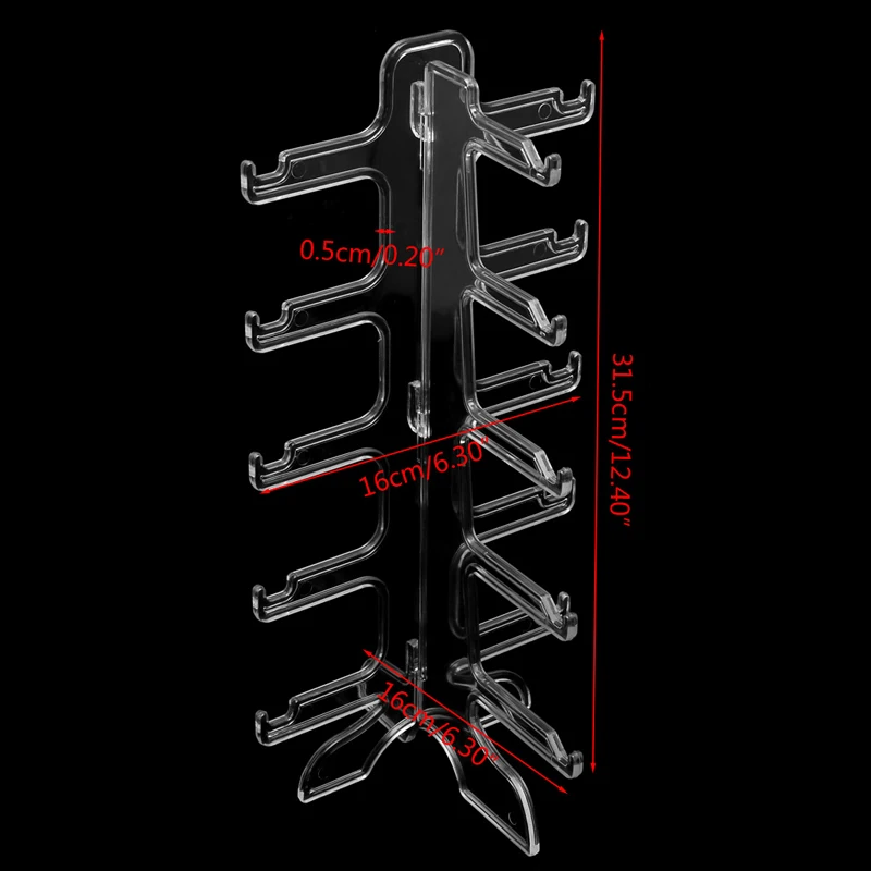 

Practical Glasses Frame Display Rack 5 Layers Eyeglasses Sunglasses Show Stand Holder for Counter Display Shops Markets