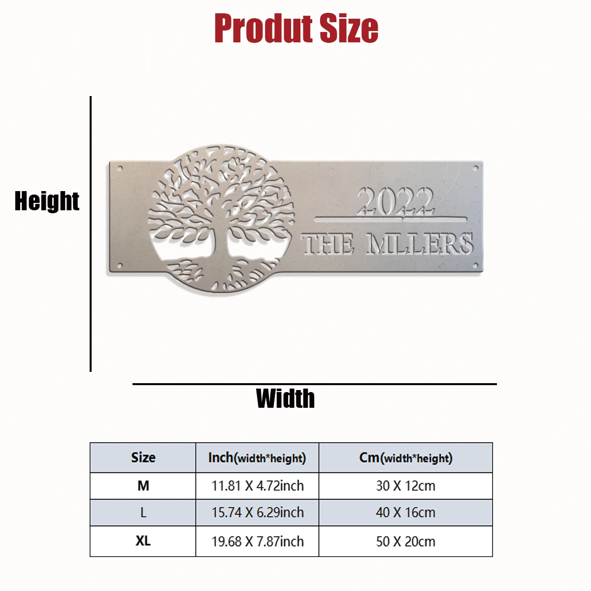 1pc Custom Lifetree Style Metal Wall Door Plaque,Home Room Garden Garage Door Fence Farm Decor,House Seasonal Family Gift