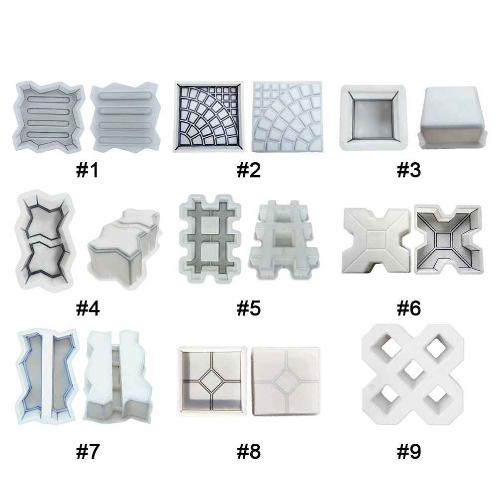 Plastic Path Maker Reusable DIY Garden Pavement  Garden Pavement Road Paving Brick Mould for Sidewalk Walkway Path Patio