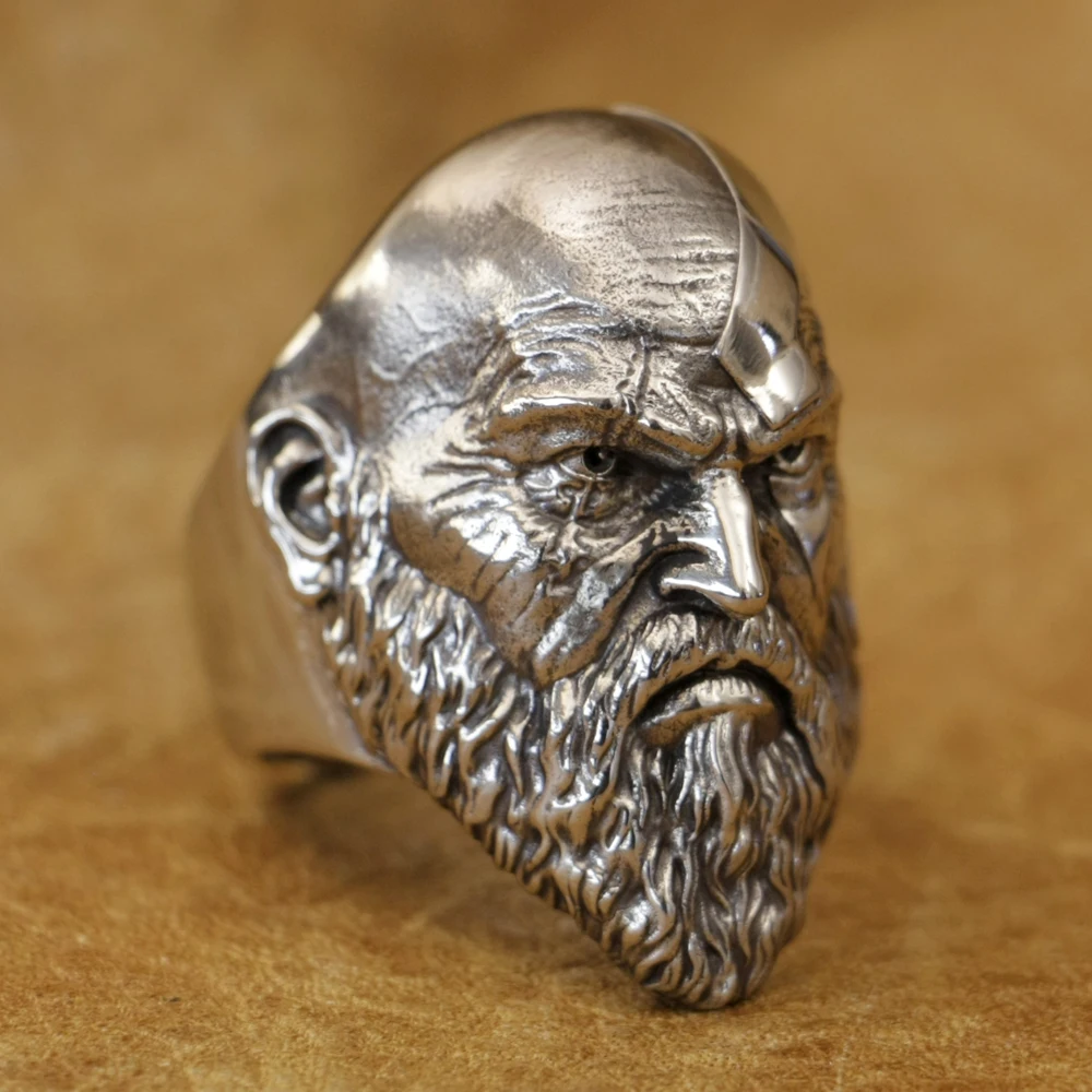 

Массивное кольцо из медно-никелевого сплава God Of War Kratos в стиле панк, байкерское украшение CP429, открытый размер US 8-15