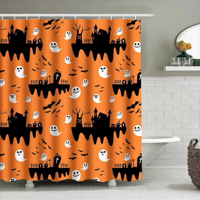 

Tuniu милый призрак Хэллоуин занавеска для душа для ванной комнаты Декор детской комнаты жуткий страшный весело