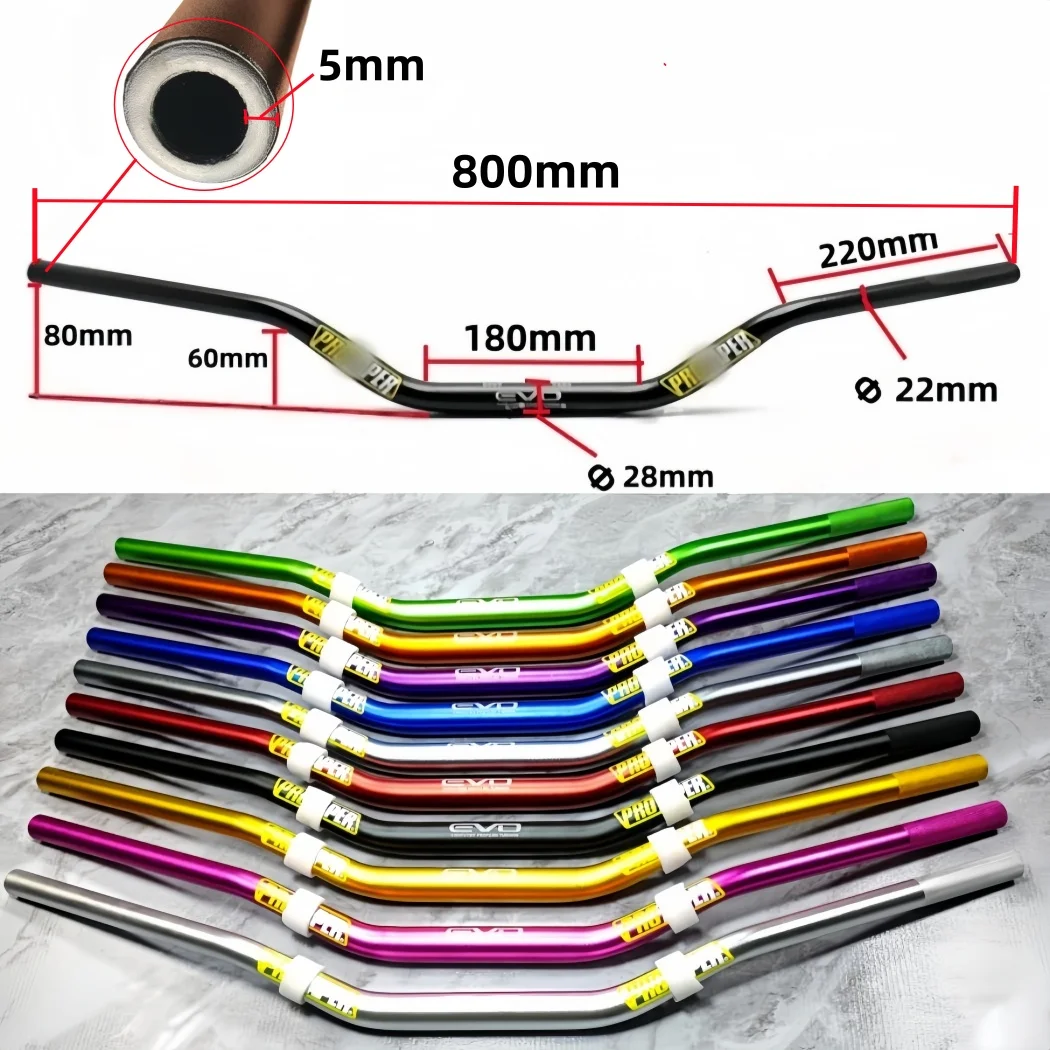 

Universal PRO Motorcycle Handlebar Fat Bar 1-1/8" 28mm CNC Anodizing For KTM SXF Honda CRF Suzuki Yamaha Kawasaki Dirt Pit Bike