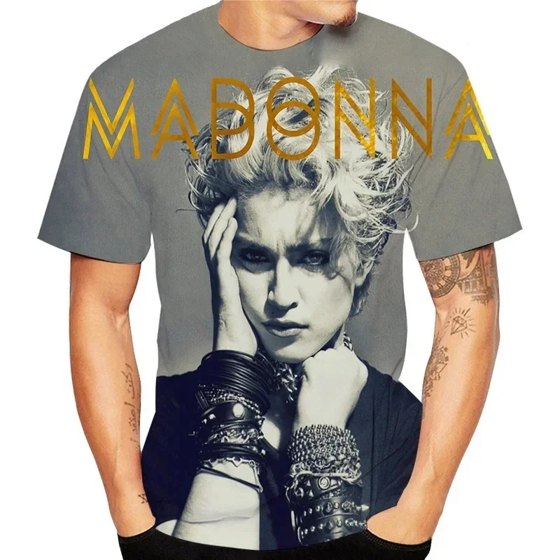 Summer New Madonna Print T-Shirt 3D Sexy Girl Pattern Men/Women Short Sleeve Tee Shirt Fashion