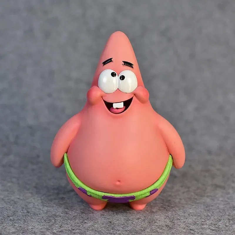 Figurka SpongeBob Patrick Star Anime Figurka Akcji Dekoracja Tortu Figurka PVC Ozdoby na Konsolę Samochodową Kolekcja Model Zabawki Prezenty