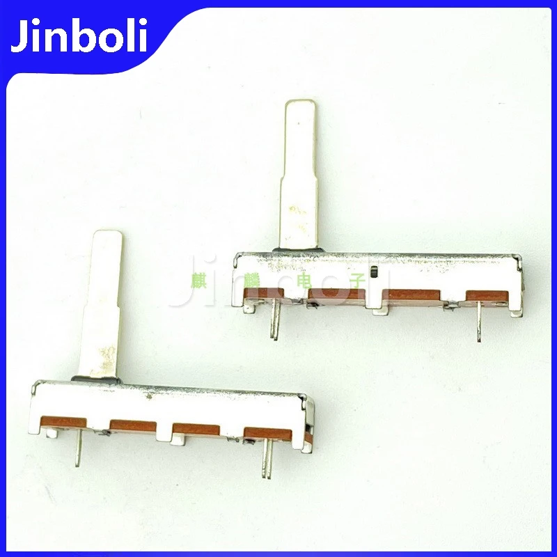 1PCS 35mm W20K With Center Positioning Single Straight Slide Potentiometer Mixer Adjustment Fader Stroke 20mm Handle Length 20mm