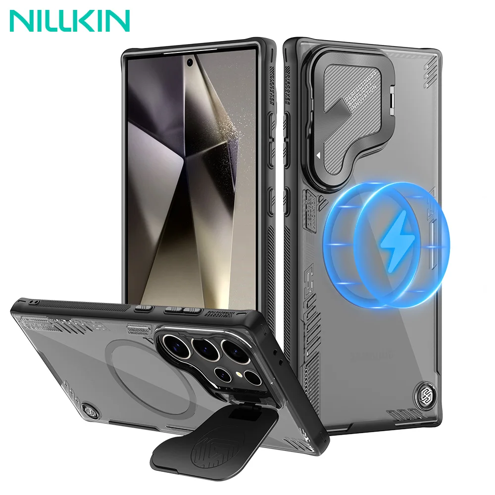 

Nillkin For Samsung Galaxy S24 Ultra Magsafe Case for Samsung S24 Ultra Magnetic Anti Shockproof Back Cover With Camera Holder