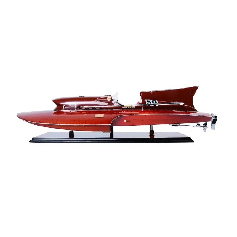Seaplane, painted speedboat model 83 cm, handicrafts home decoration room accessories
