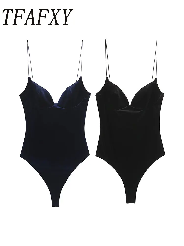 

TFAFXY женское замшевое боди сексуальное боди без рукавов женский облегающий боди модная уличная одежда женский комбинезон топы